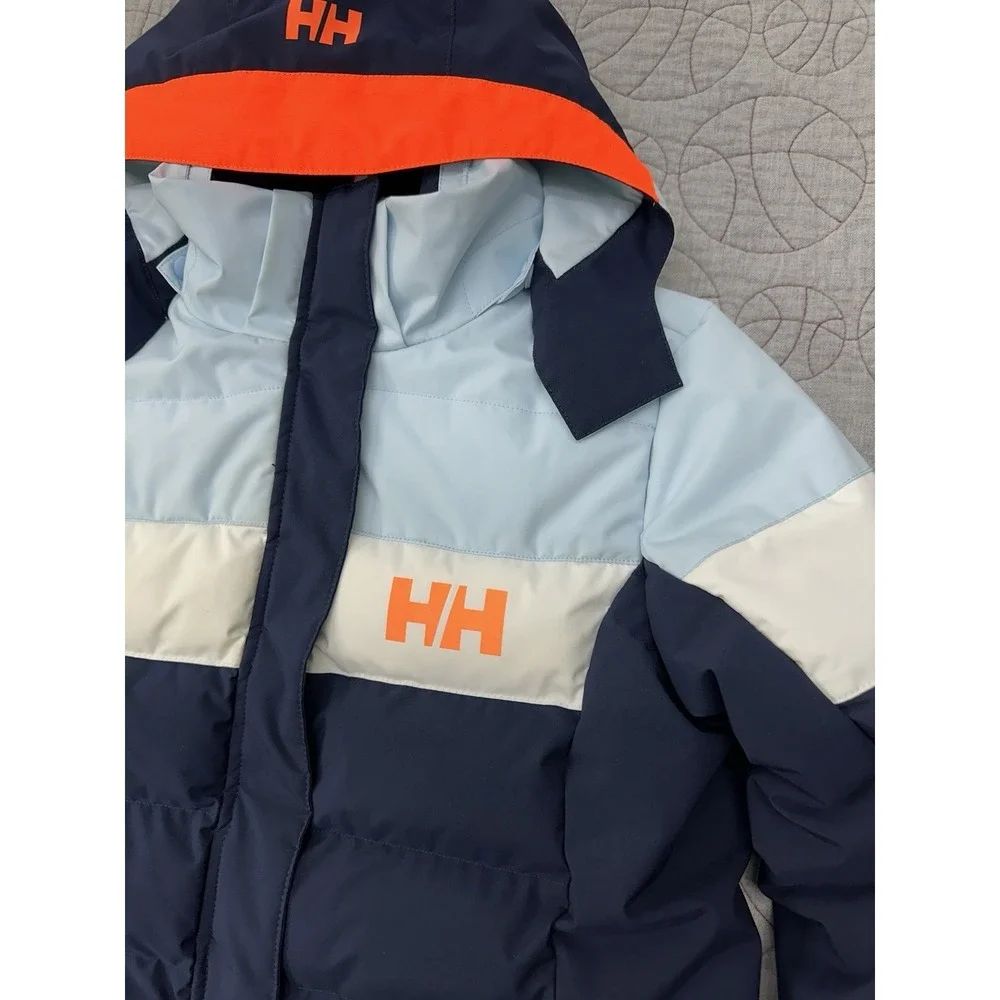 Helly Hansen Jr Diamond Puffer Hooded Ski Coat /‎ Blue White / Size 14 (164)